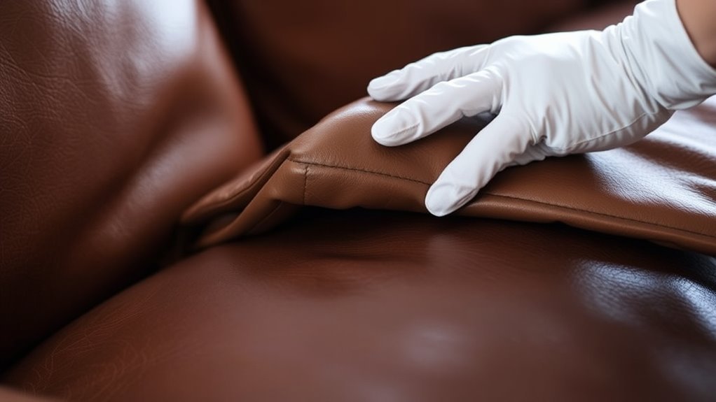 inspect for stains and mold