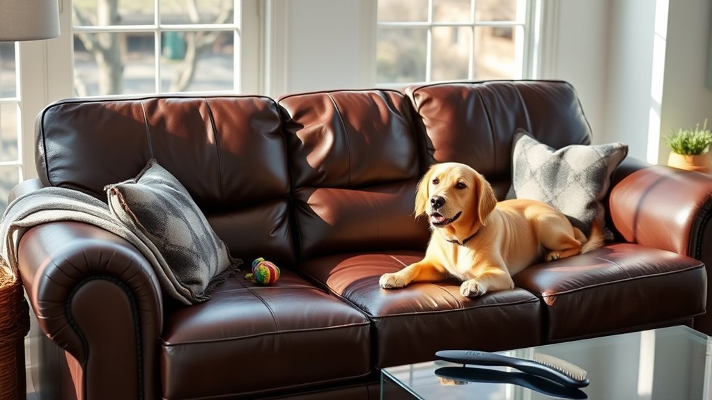 leather couch dog protection