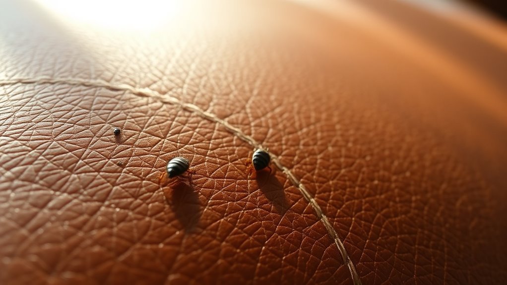 leather hides bed bug shelter