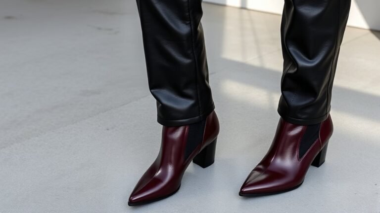 leather pants shoe pairing