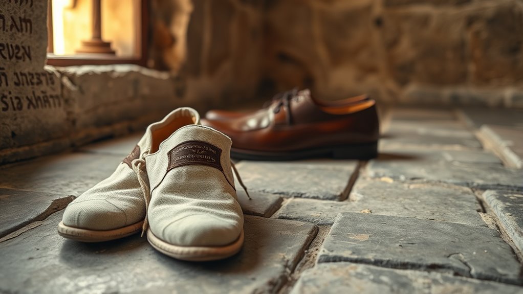leather shoes symbolize humility