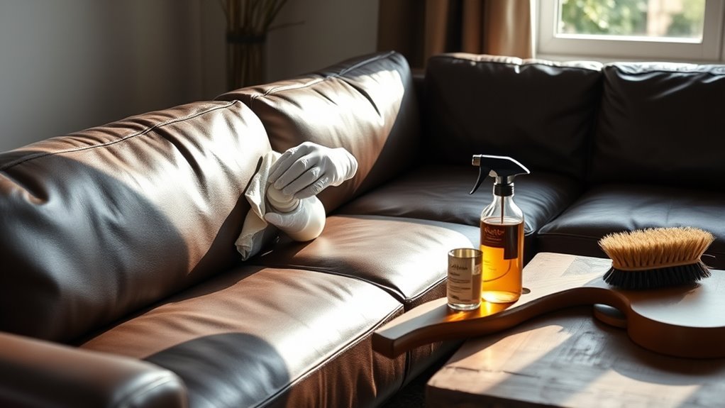 leather sofa cleaning tips