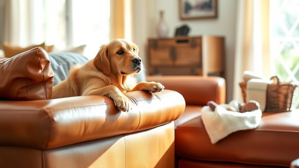 leather sofa dog protection