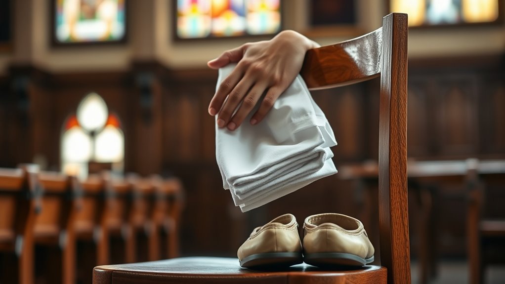 leather symbolizes worldly indulgence