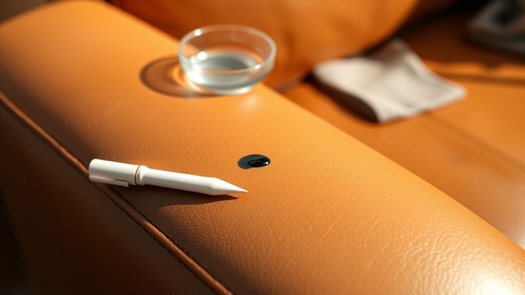 leather type determines stain removal