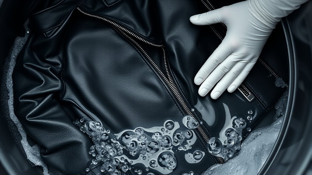 machine wash leather carefully