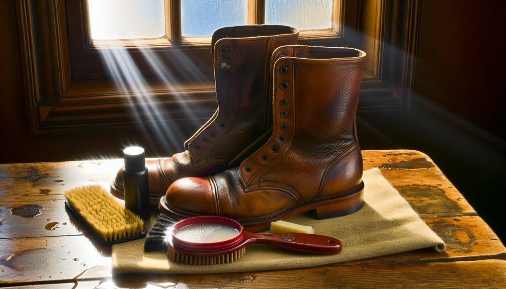 maintain leather boot care