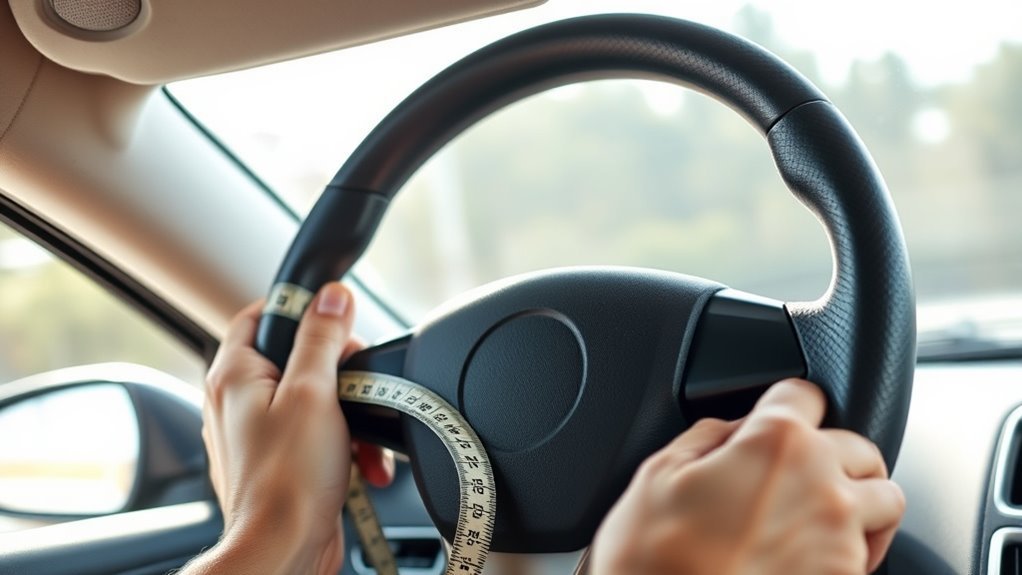 measure steering wheel accurately