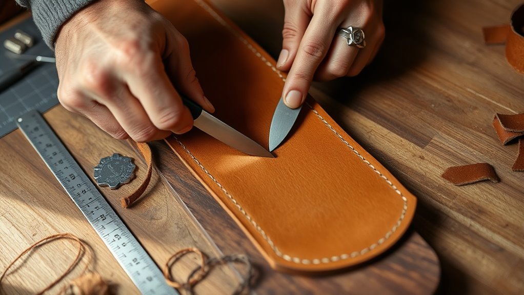 precise softened leather cutting