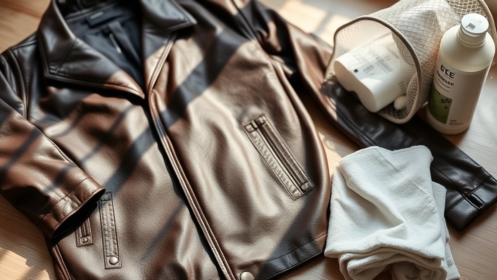 prepare leather before cleaning