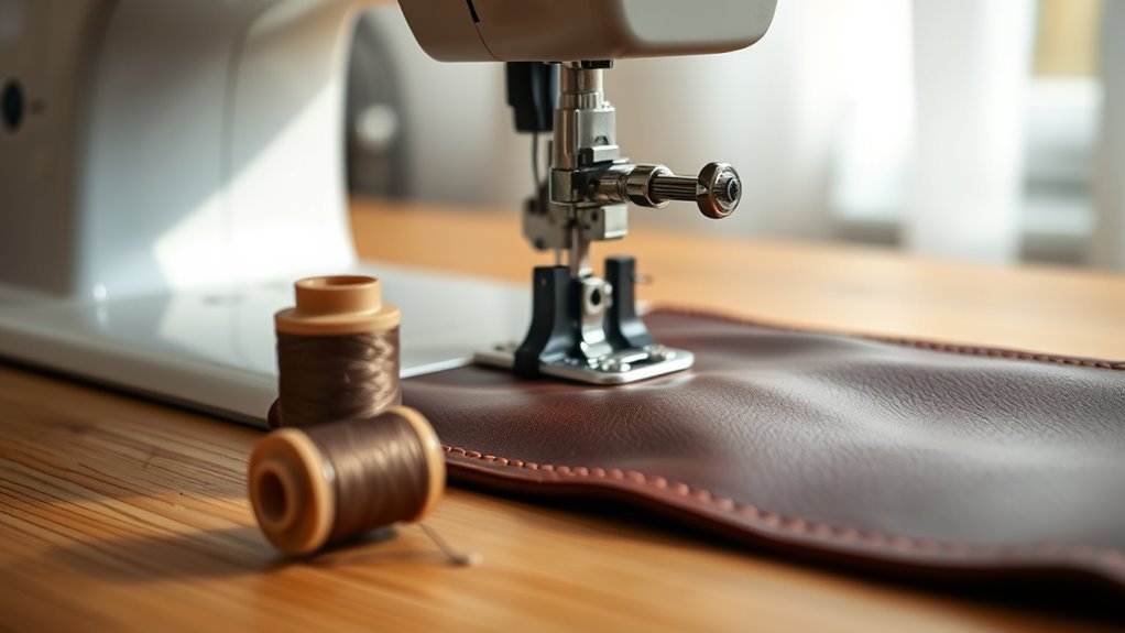 prepare machine for leather