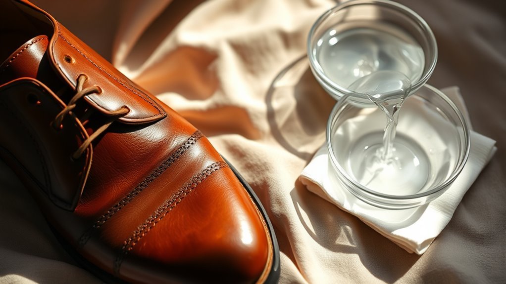 prepare shoes before cleaning