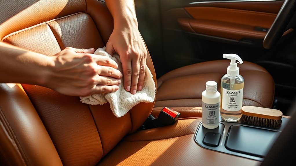 proper leather seat cleaning