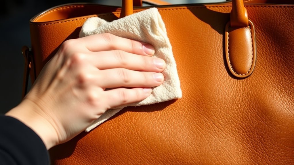 regularly clean leather surfaces