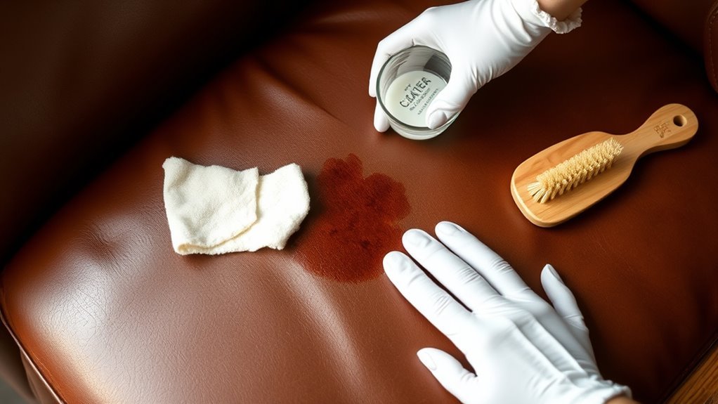 remove coffee from leather