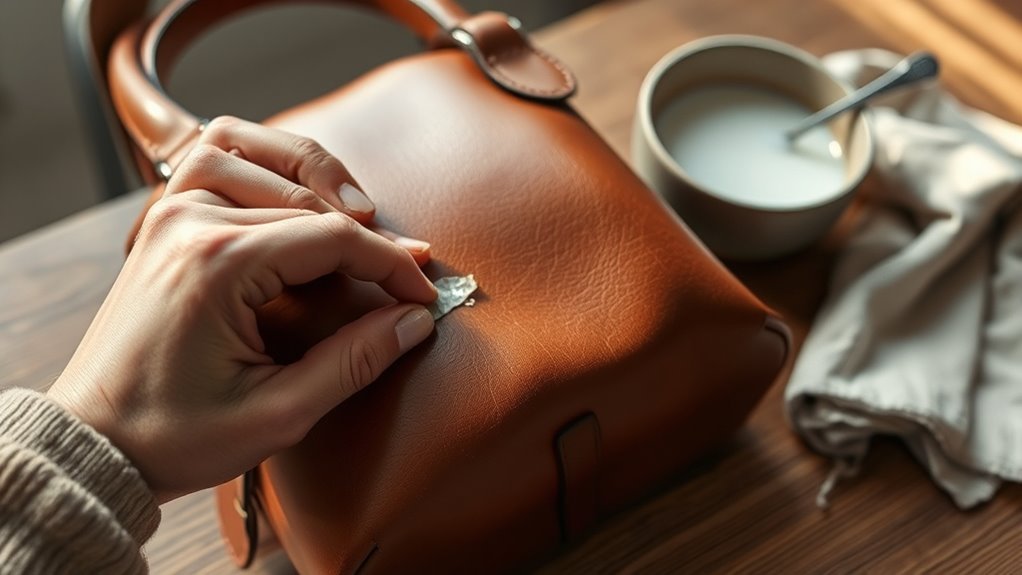 remove glue from leather