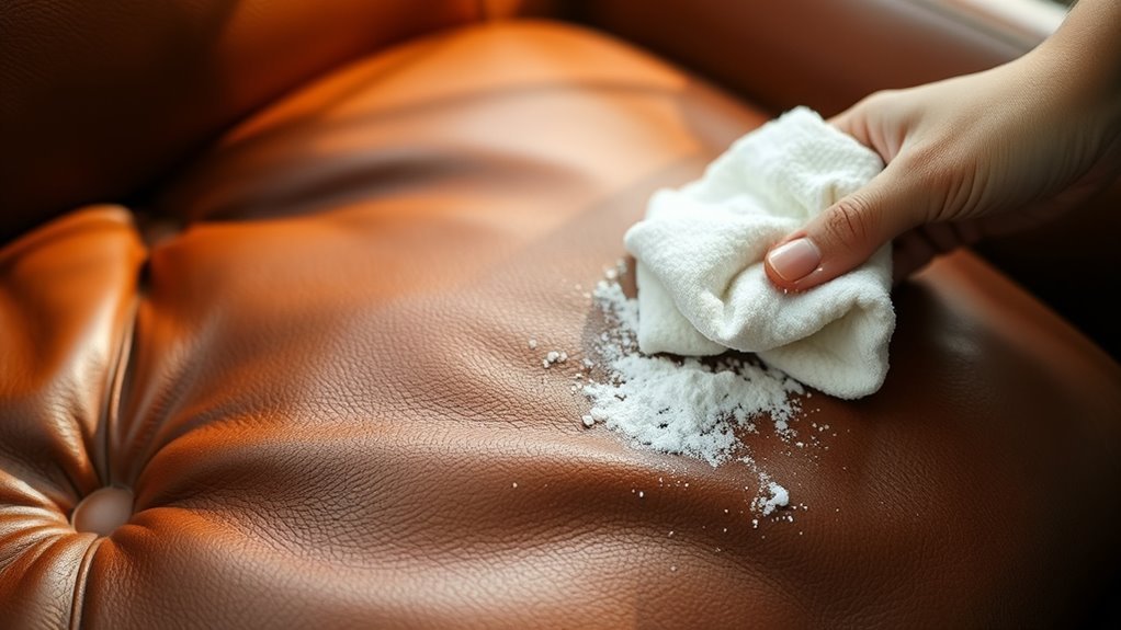 remove grease from leather