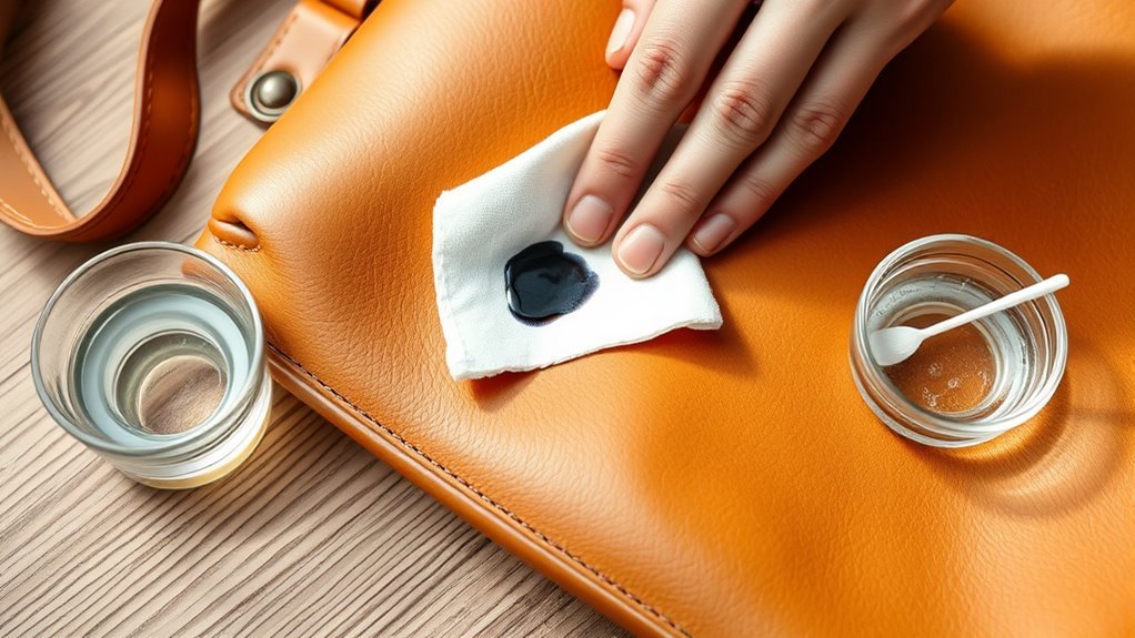 remove ink from leather