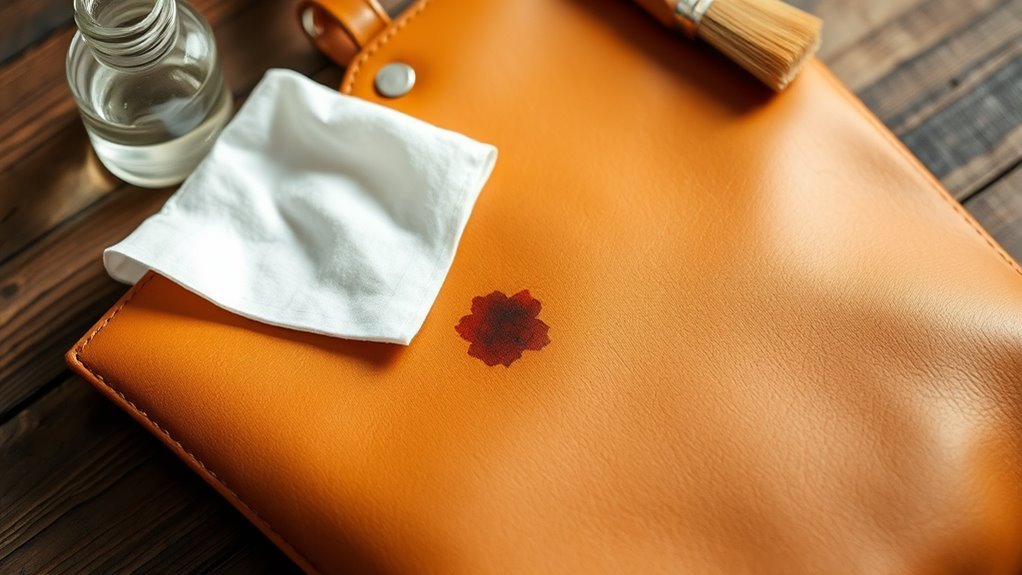 remove ink from leather