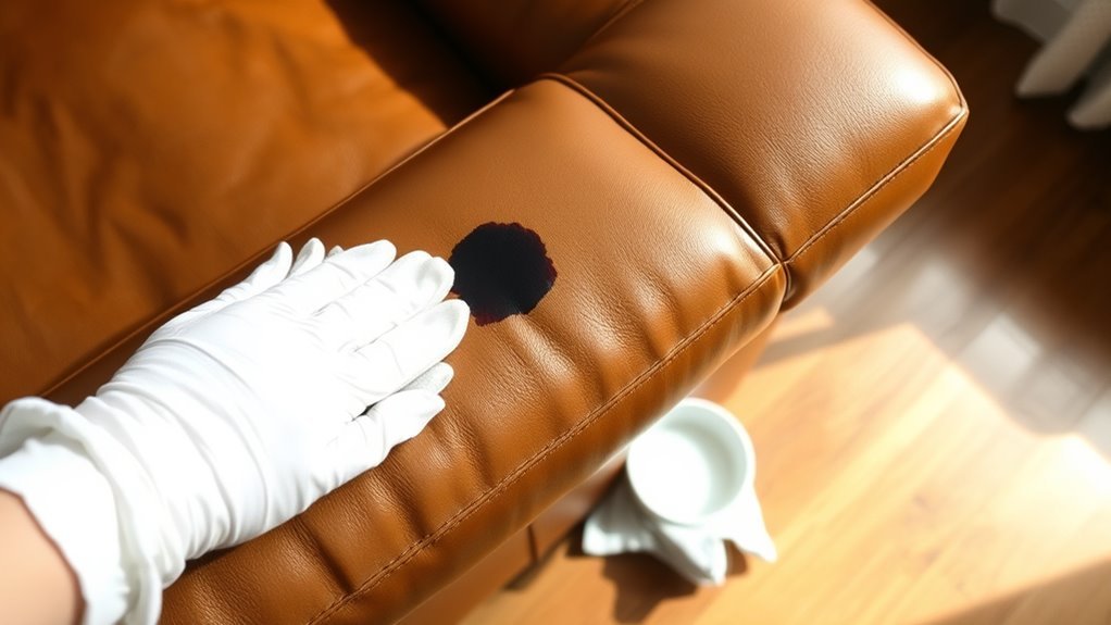remove ink from leather