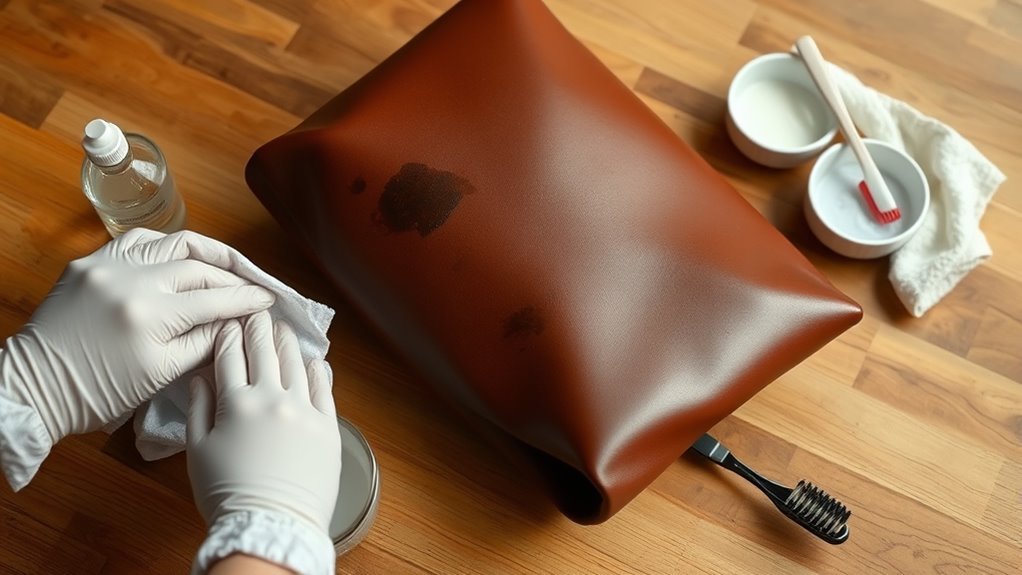 remove ink from leather