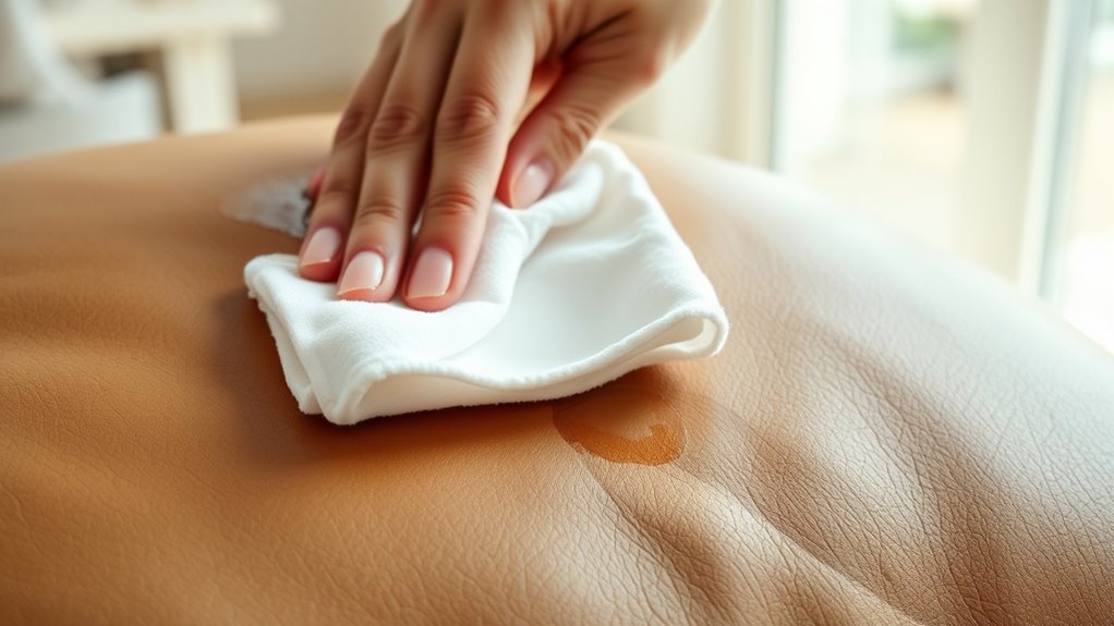 remove latex paint from leather