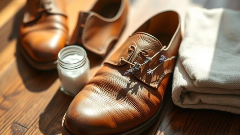remove odor from leather shoes