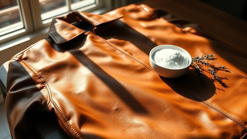 remove smoke from leather