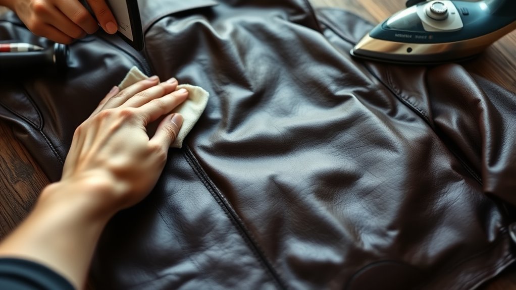 remove wrinkles from leather