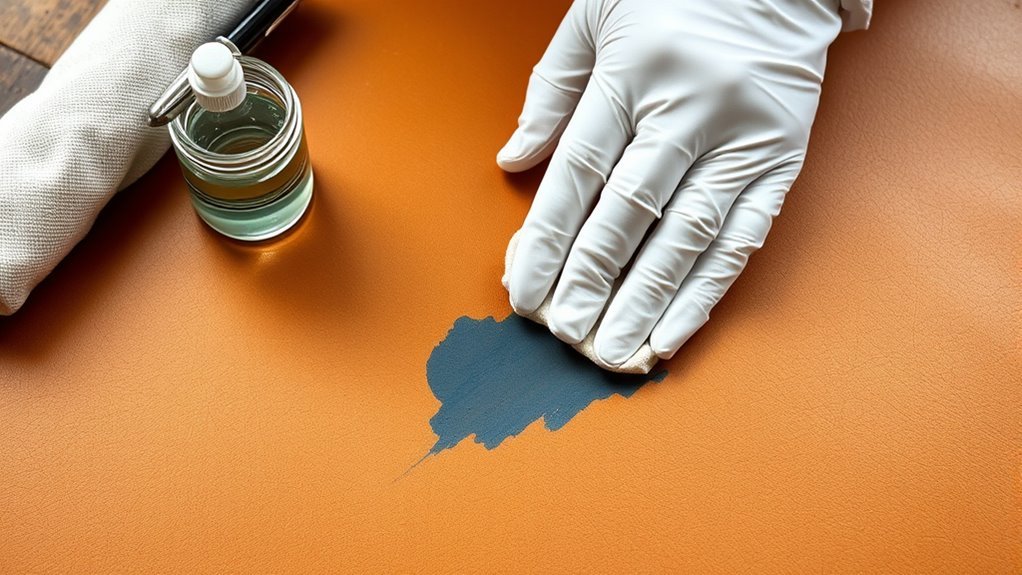 removing ink from leather