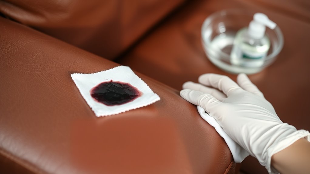 removing ink from leather