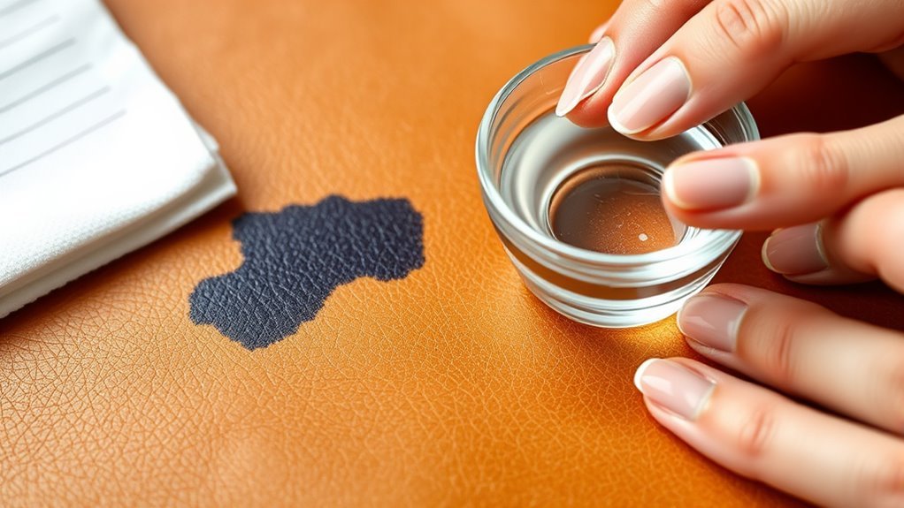 removing leather pen stains