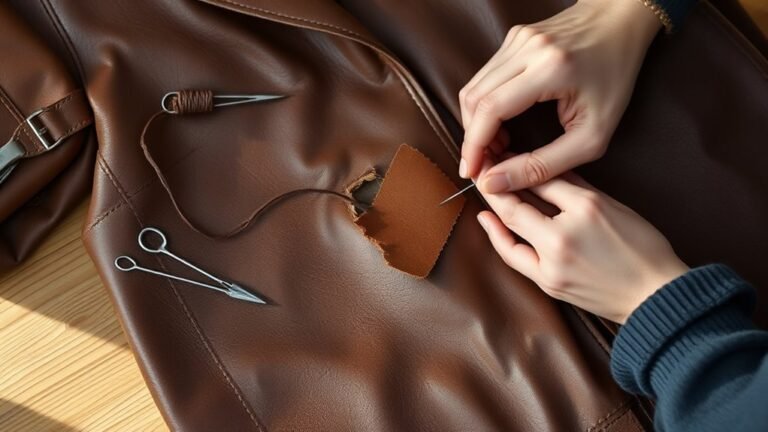 repair leather coat tear