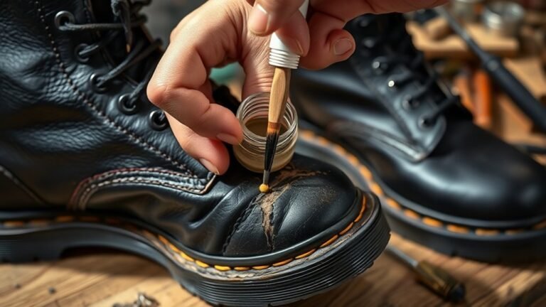 repairing leather shoes