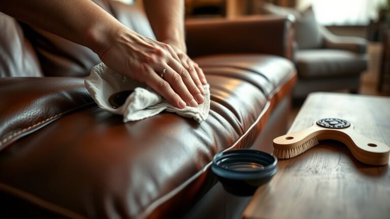 safe leather sofa polishing