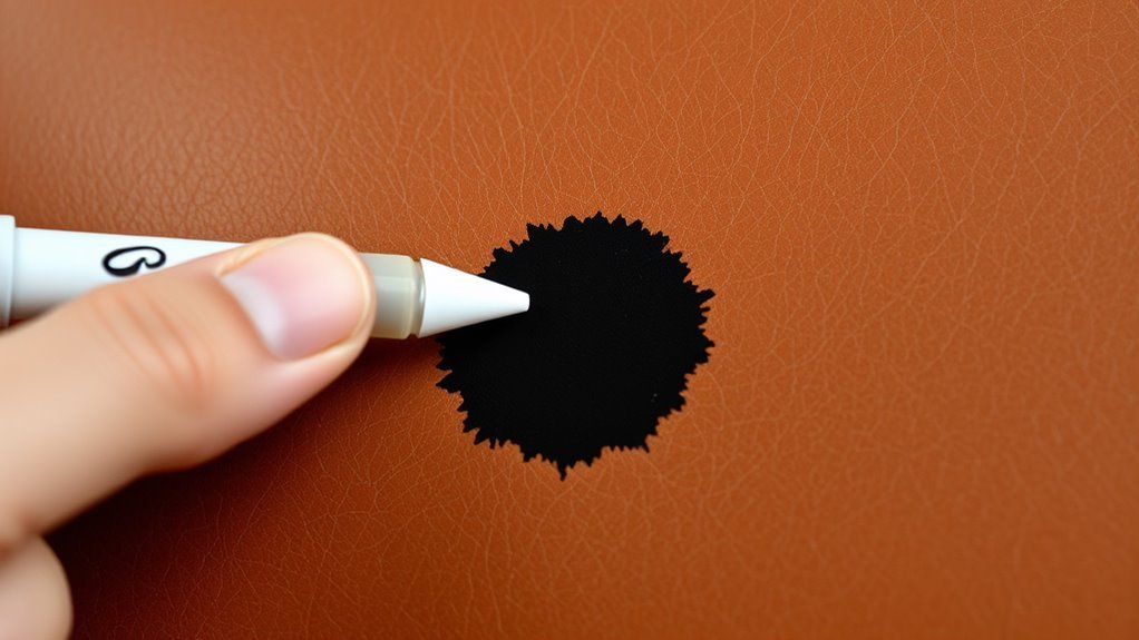 sharpie ink penetrates leather