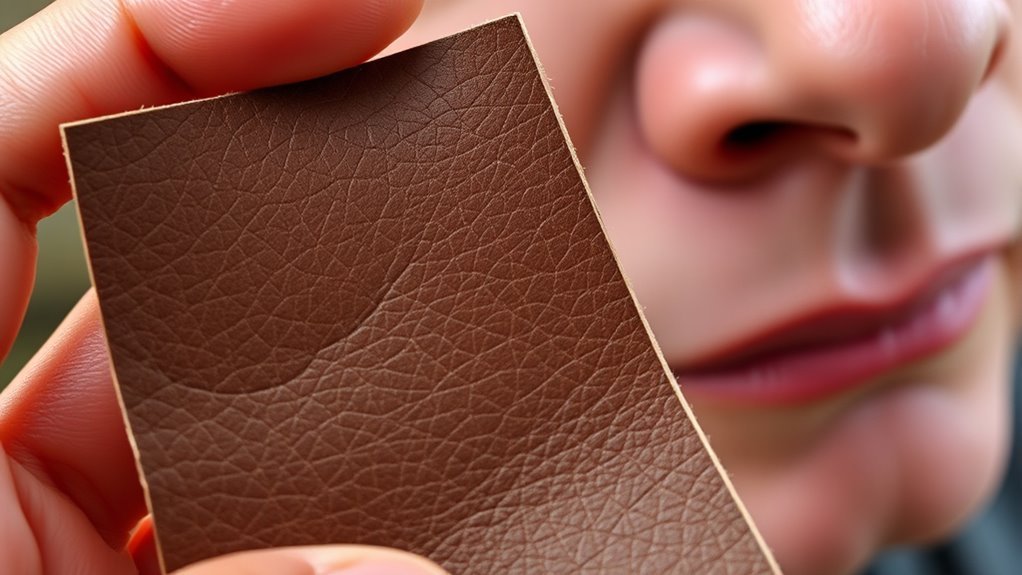 smell authentic leather carefully