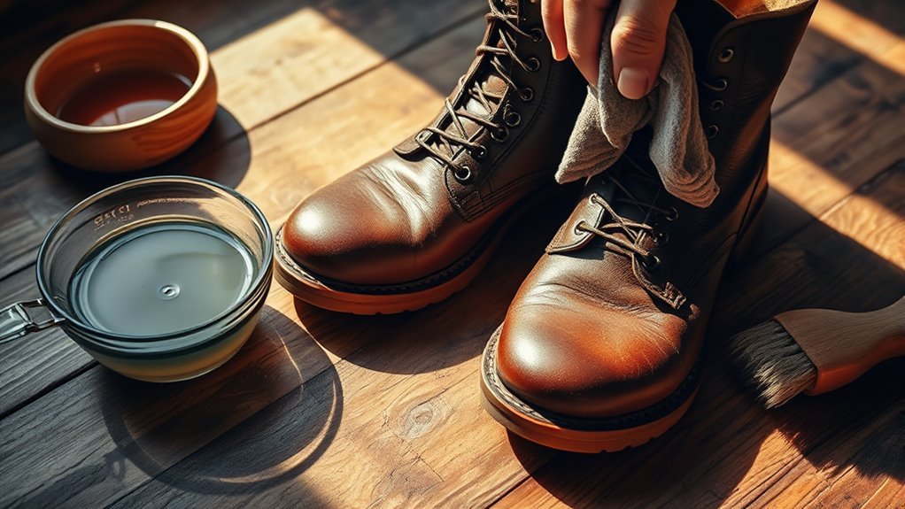 softening leather with conditioners