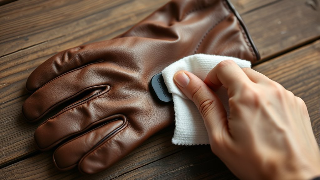 spot clean leather gloves