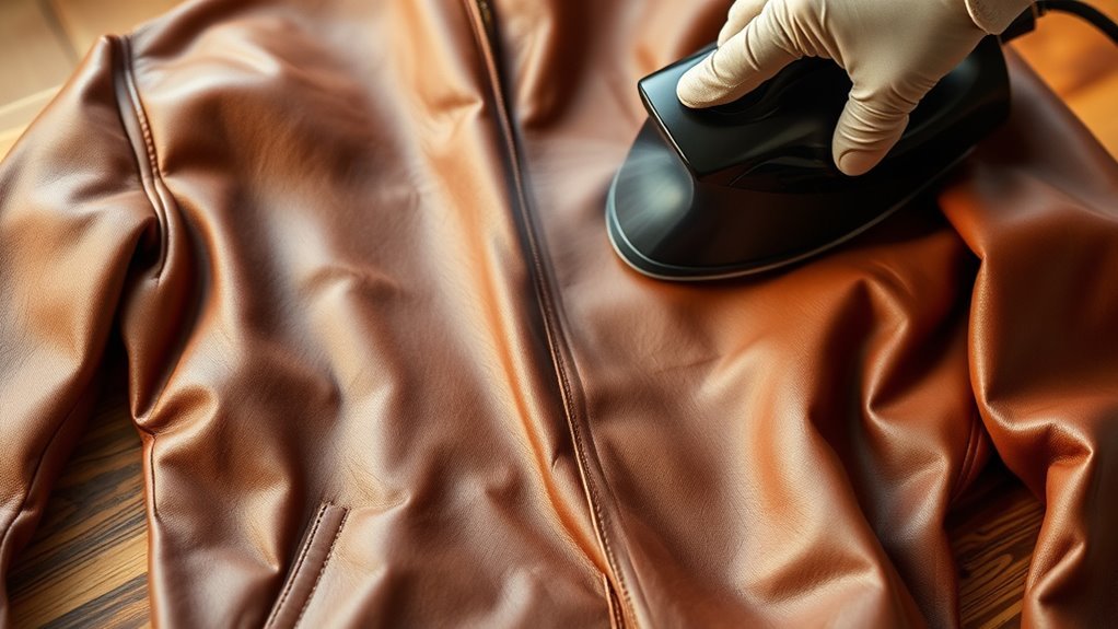 steam softens leather fibers