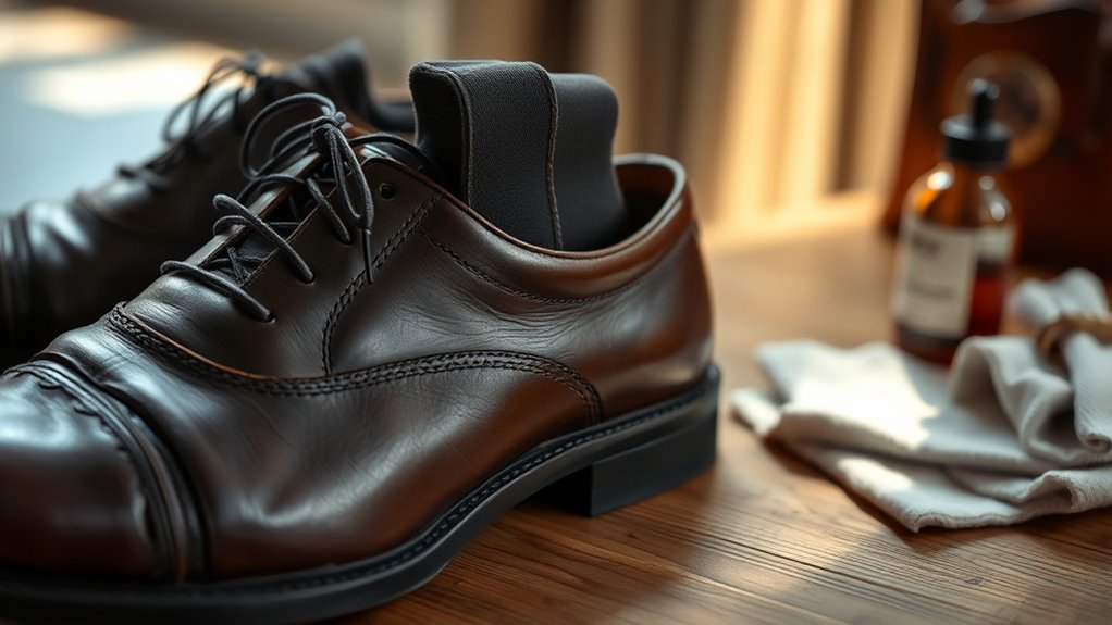 stretch leather shoes effectively