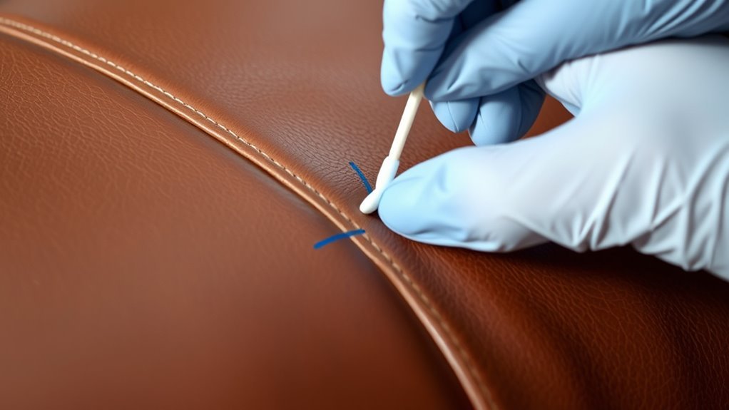 test cleaning on hidden spot