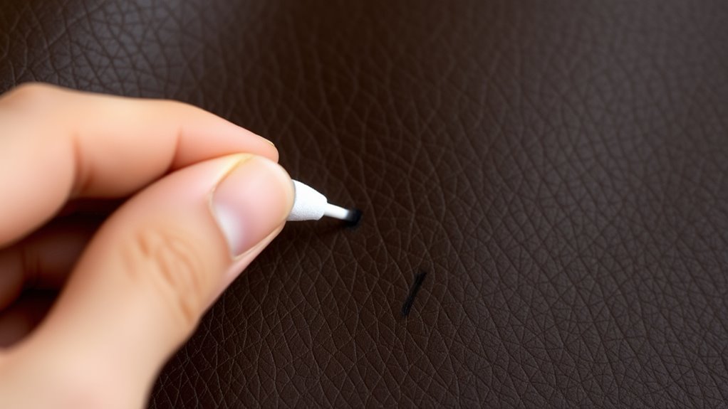 test leather cleaner first