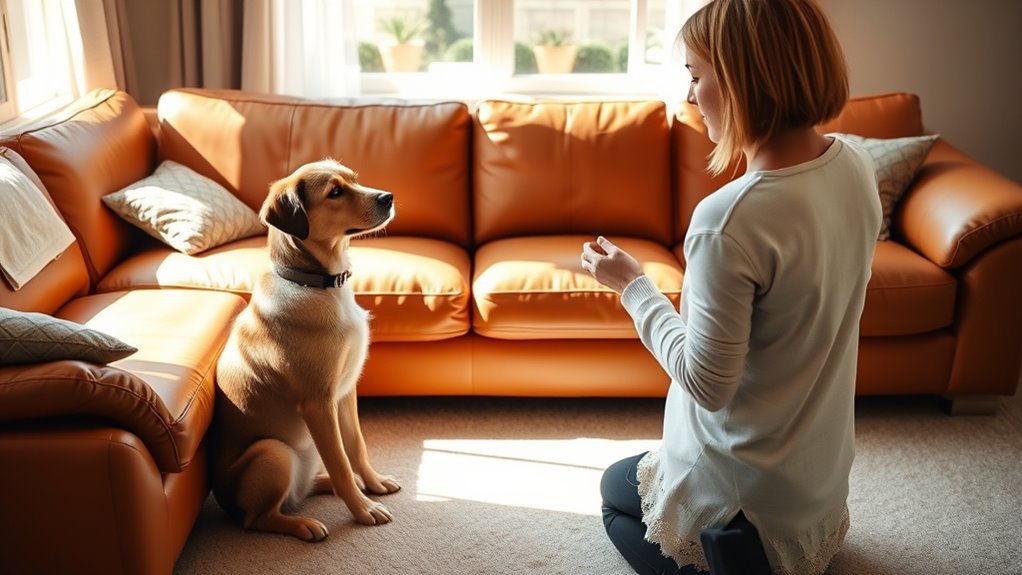 train dog to stay off