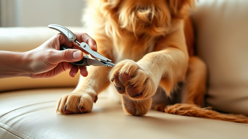 trim dog nails regularly