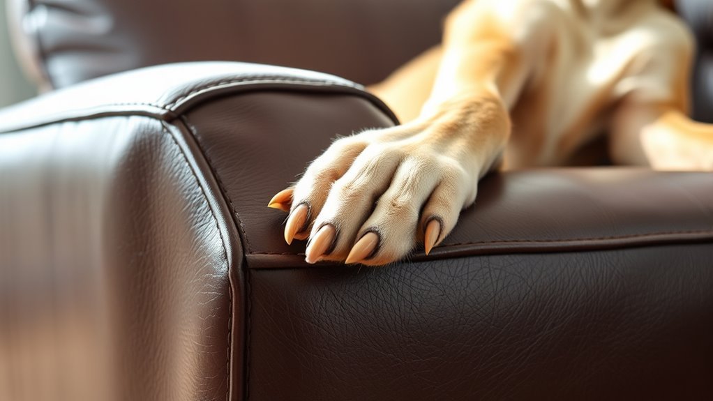 trim nails to protect leather