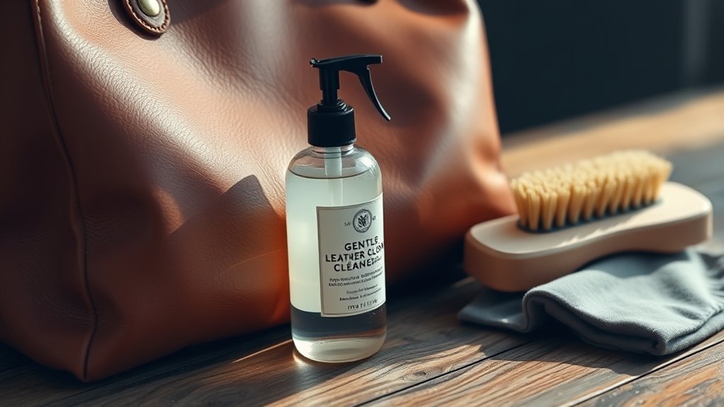 use gentle leather cleaners