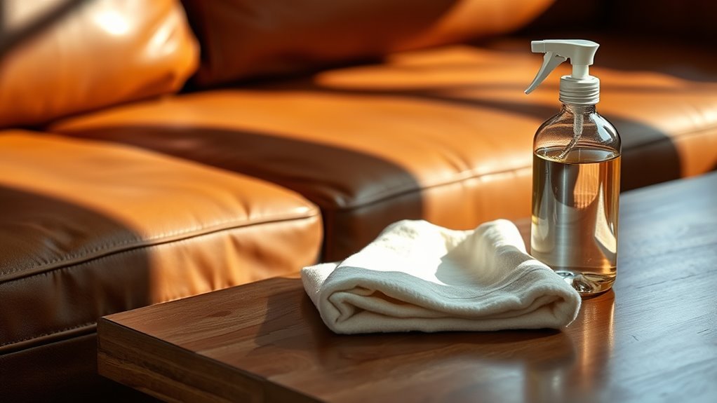 use gentle leather cleaners