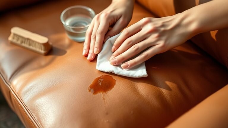 use leather cleaner carefully