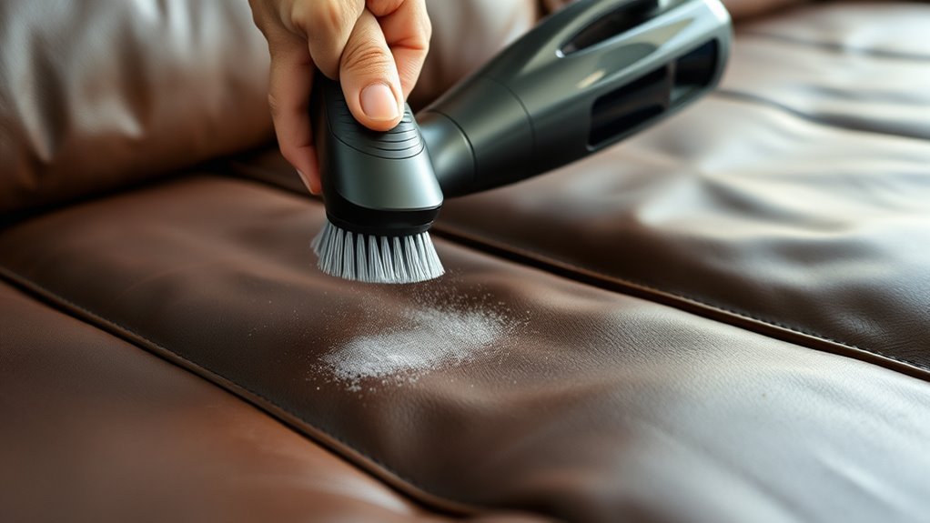 vacuum leather furniture thoroughly